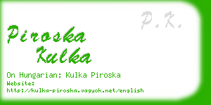 piroska kulka business card